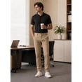 thumbnail image 2 of Mens Golf Pants Stretch Work Dress Pants 30"/32" Quick Dry Lightweight Casual Comfy Trousers with 3 Pockets, 2 of 7