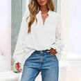 thumbnail image 2 of YanHoo Long Sleeve Shirts for Women Side Split Fall Fashion Sweatshirt 2026 Crewneck Loose Fit Spring Tunic Blouse Basic Tops White,XXL, 2 of 8