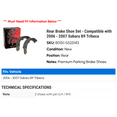 thumbnail image 2 of Rear Brake Shoe Set - Compatible with 2006 - 2007 Subaru B9 Tribeca - Centric, 2 of 2