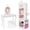 White, variant on Furnibear Princess Vanity Multi-Drawer Makeup Table for Kids, Pink