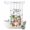 White Light Blue Light Yellow, variant on No Hook Shower Curtain, Christmas Snowman Shower Curtains for Bathroom with See Through Top Window, Winter Coastal Beach Palm Tree Xmas Waterproof & Washable Bath Curtain 66"x72"