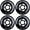 Steel Black, variant on Rollerex VXT500 85A Inline Skate Wheels (4-pack) (Various Size & Color Options Available) -Indoor Outdoor- Intended for Roller Blade Wheel Replacement (80mm, Deep Sea Blue)