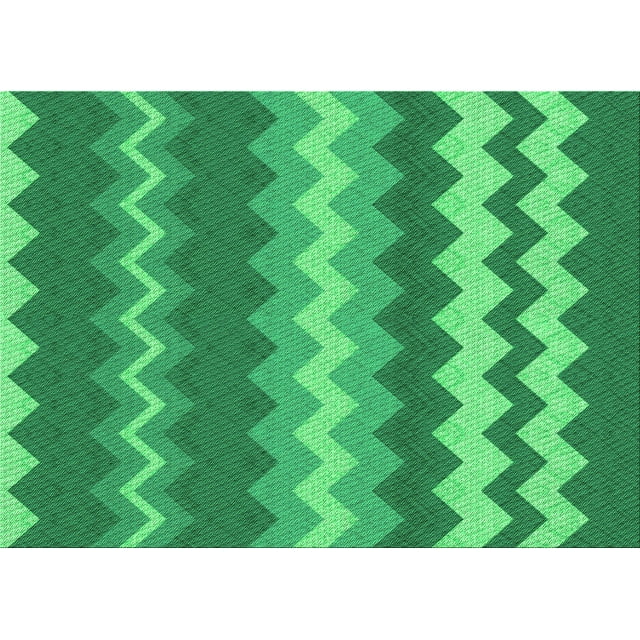 Ahgly Tapis Rectangulaire Lavable en Machine Intérieur Transitionnel Vert Néon, 3 Pieds x 5 Pieds