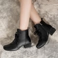 thumbnail image 7 of NOKIO Women's Fashion Soft Leather Beef Tendon Soft Bottom Flat Heel Single Shoes Round Toe Four Seasons Folk Custom Women'S Stylish Stiletto Ankle Booties, 7 of 7