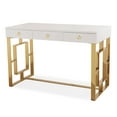 thumbnail image 1 of Tov Furniture Audrey Collection Lacquer, 3 Drawer Desk, White, 1 of 2