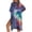 Galaxy - Blue and Orange, variant on Polynesian Flower Print Womens Kimono Swimsuit Cover Ups Beach Casual Cardigan Bathing Suit Cover Up for Summer Swimwear Comfort Half Sleeve Beach Coverups