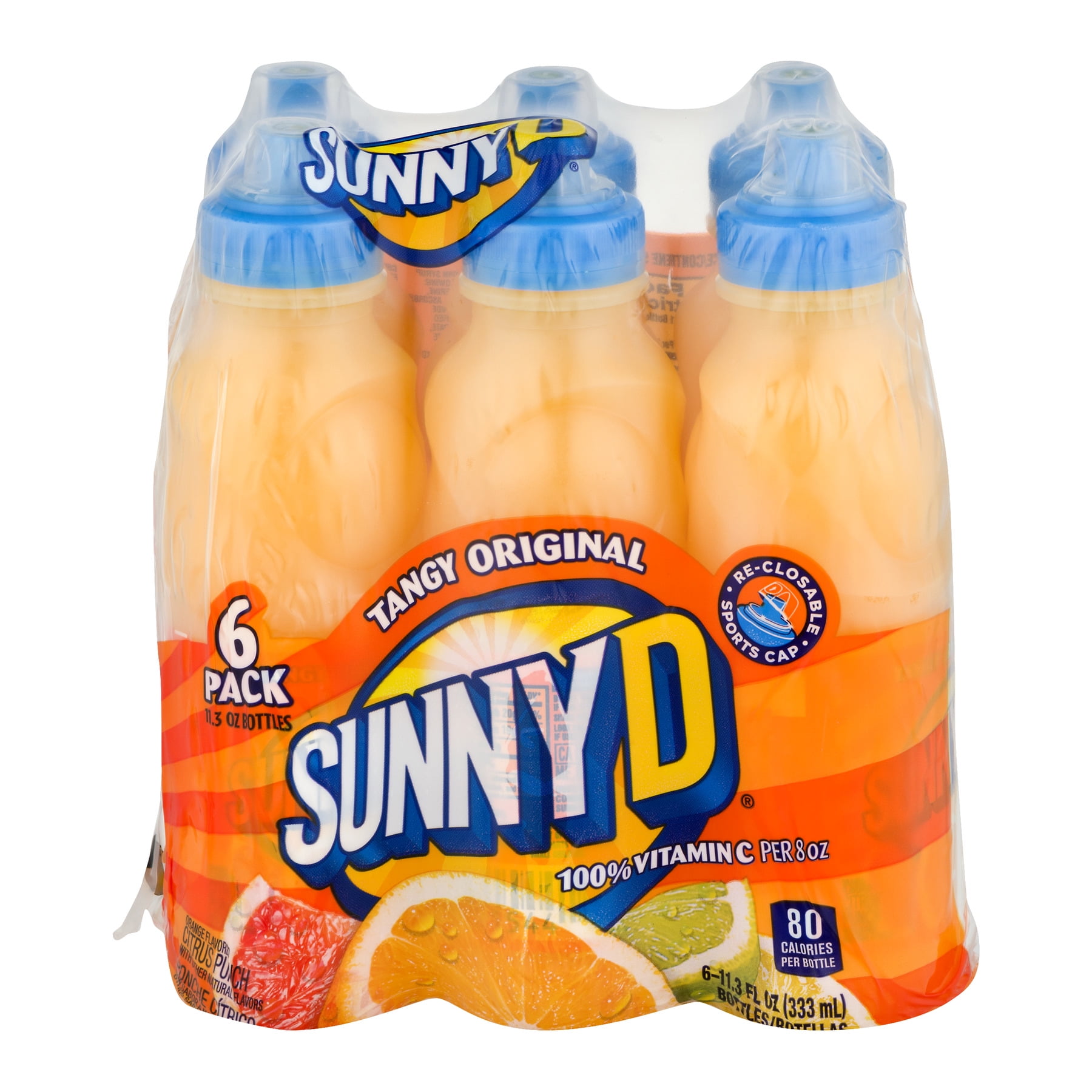 Sunny D, Tangy Original Citrus Punch, 11.3 Oz., 6 Count