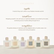 COCORRÍNA Cashmere Vanilla Reed Diffuser Set, 6.7 fl oz Glass Bottle with Dried Flower, Long Lasting Fragrance for Home Bedroom Bathroom Office Decor, Gift
