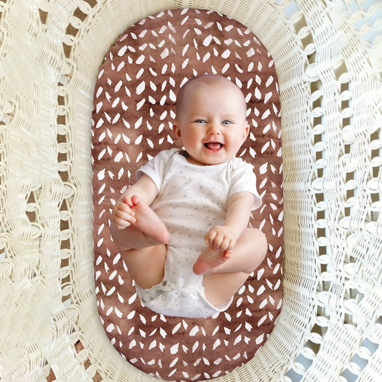 Waroomhouse Removable Baby Crib Cover Antifouling Flowers Letter Love Print Novelty Bassinet Pad Cover Infant Supplies