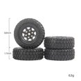 thumbnail image 4 of Paquete de 4 OD 50mm neumáticos RC y llantas de rueda Set 7mm hexagonal apto para SCX24 YKC01CM 1/16 RC orugas coche DIY accesorios Negro CUTICAT Neumáticos de goma, 4 of 8