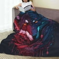 thumbnail image 6 of Salouo Cool Wolf Head Print Bed Blankets,Flannel Blanket Comfortable Air Conditioning Blanket Lightweight Blanket for Sofa Bed Travel & Couch -60"x50", 6 of 8