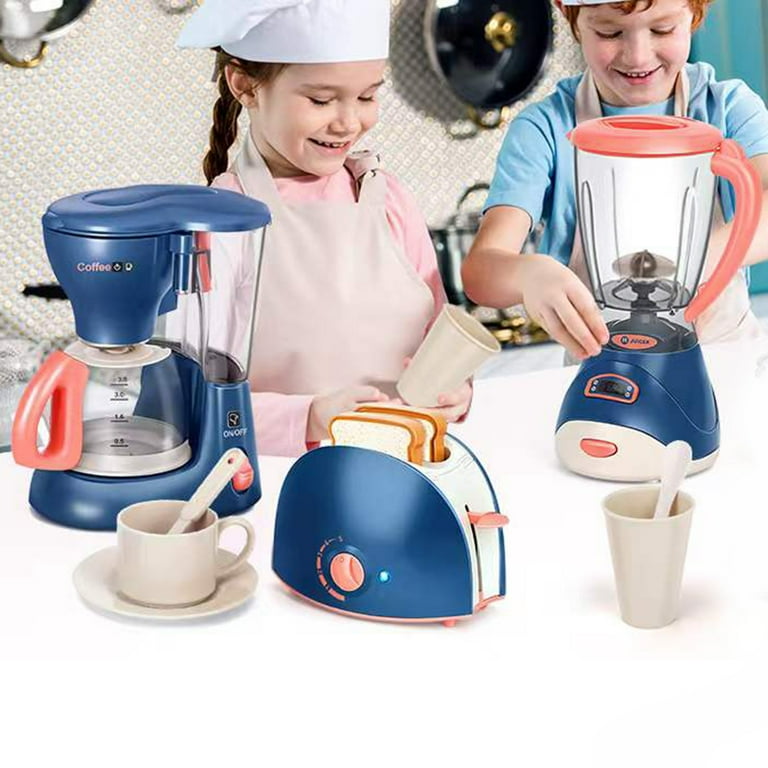 Mini Dream Kitchen Appliance Play Toy Set for Kids with Coffee Maker  Blender & Tea Pot Accessories Plus Toy Fruit and Vegetable Foods for  Imaginary