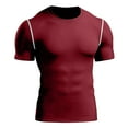 thumbnail image 2 of VgaVtl Summer Teeshirts for Men Workout Short Sleeve Mens Clothes Shirts Red Plain Layering Casual Fitness Slim Tops, 2 of 7