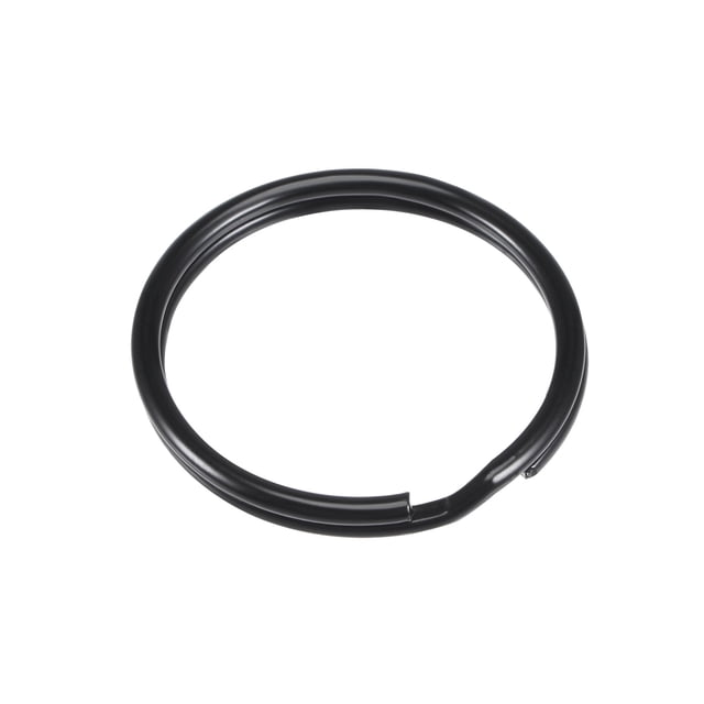 Unique Bargains 25mm Open Flat Split Keyring Connector Electrophoretic Paint Iron 20 Count
