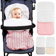Stroller Wrap Blankets, Baby Sleeping Bag Thick Knit Velvet Fleece Baby Wrap