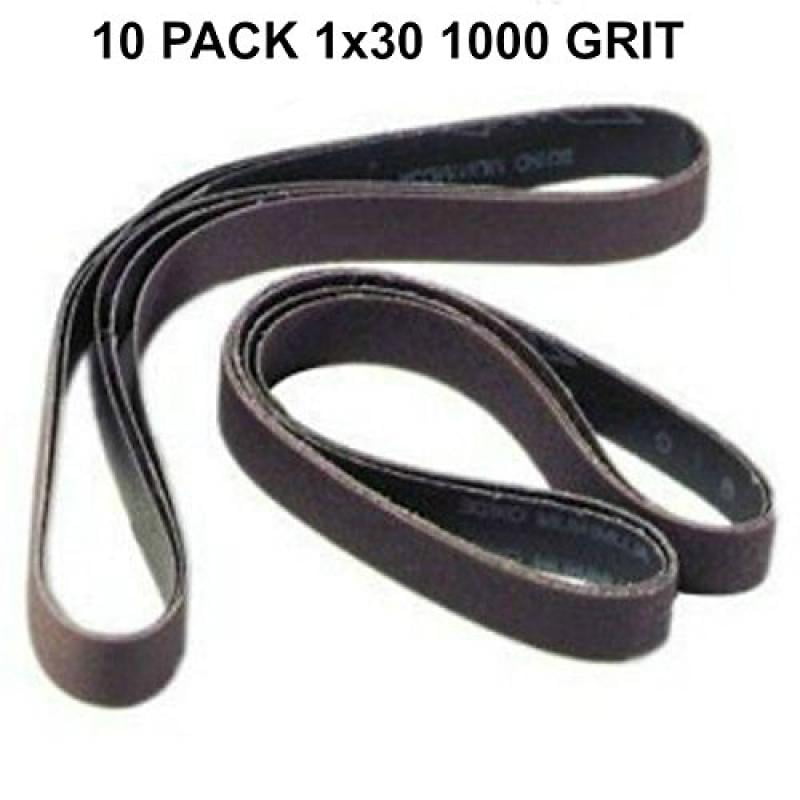 1x30 1000 Grit 10 Pack Silicon Carbide Sanding Belts Model: DE010301000BD by