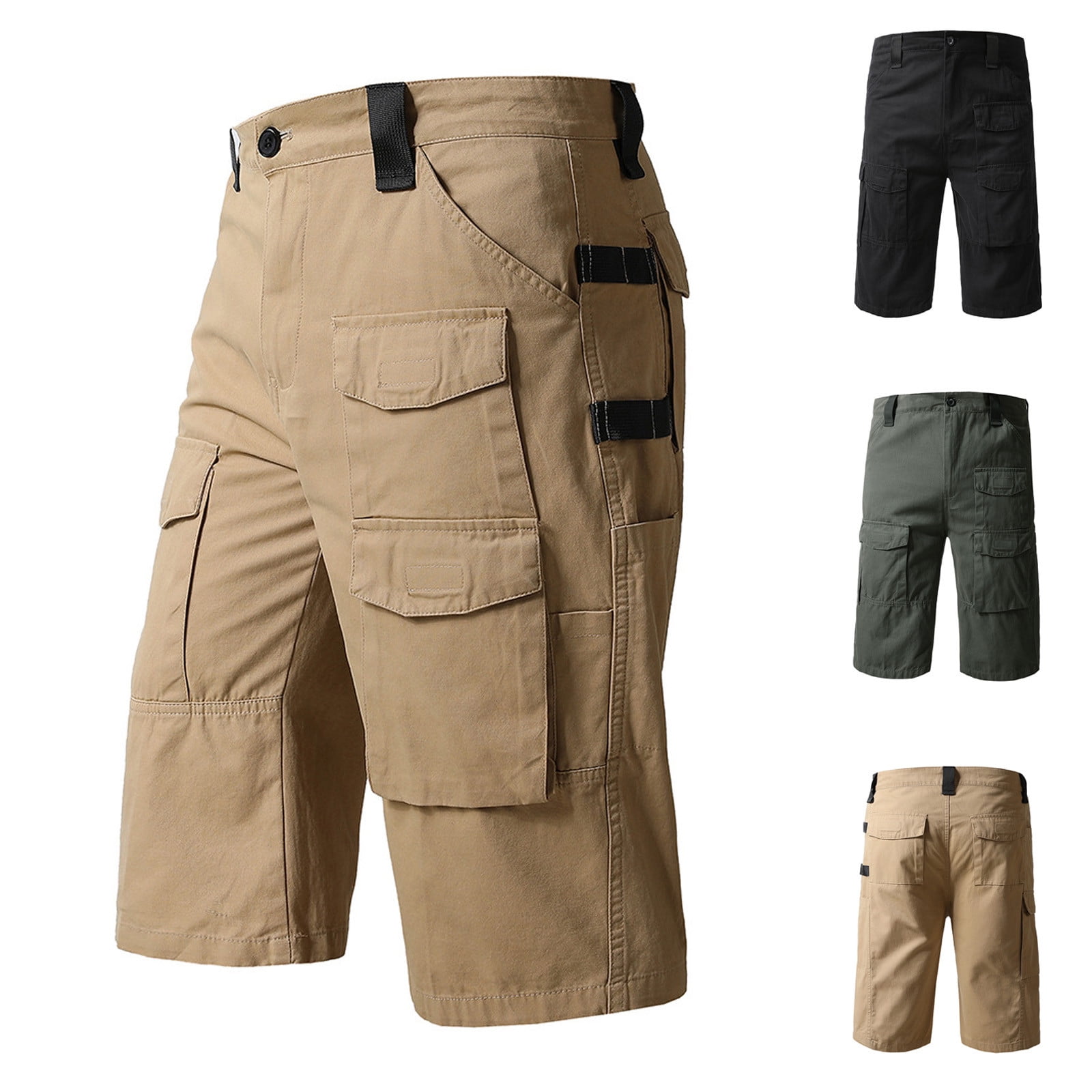 symoid Mens Cargo Shorts Big and Tall Beach Relaxed Fit Summer Plus