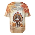 thumbnail image 2 of Happy Thanksgiving English Setter Turkey Costume Pumpkins Autumn Leaves All Over Print 3D Baseball Shirt Dog Lover Softball Sport - 13014, 2 of 6
