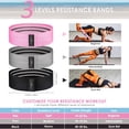 thumbnail image 3 of Bandas de resistencia de tela para mujeres, bandas de tela para hacer ejercicio, bandas elásticas para ejercicio, bandas de sentadillas para glúteos y muslos/piernas, bandas de fitness para gimnasio e, 3 of 3