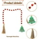 thumbnail image 2 of Guirnalda de cuentas de madera navideña con borlas, guirnalda rústica de cuentas de granja, decoración para colgar en la pared para Navidad (árbol de Navidad), 2 of 4