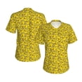 thumbnail image 3 of Goofa Ducky Cartoon Animal Yellow Pattern Women's Slim-Fit Short-Sleeve V-Neck T-Shirt,Classic-Fit Short-Sleeve V-Neck T-Shirt-X-Large, 3 of 5