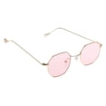 thumbnail image 3 of Verano Hombres Mujeres Lente Plana Retro Hippie Groove UV400 Colco Gafas De Sol Octagon, 3 of 8