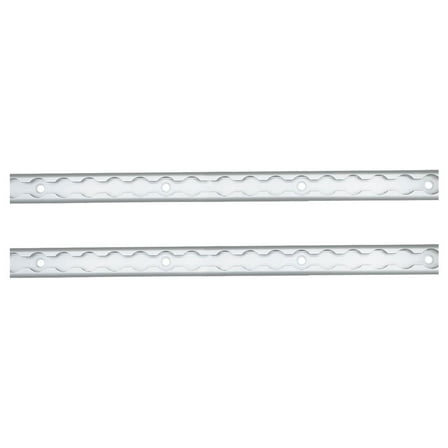 2 Pack Heavy Duty Aluminum 8ft L-Track Trailer Tie Down Rail for Enclosed, Utility Trailers, Cargo Vans, Truck Beds, Securing Motorcycles, ATVs, Dirt Bikes - 2,225 lbs BS - Silver