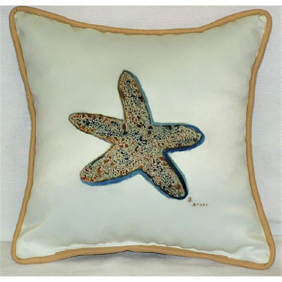 Betsy Drake  Starfish Small Outdoor-Indoor Pillow 12''x12''