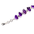 thumbnail image 2 of Rough Amethyst Bracelet 6 3/4 To 8" (925 Sterling Silver)  - Handmade Boho Vintage Jewelry BR90041, 2 of 2