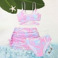 thumbnail image 2 of JUMEYU Girls Two Piece Swimsuits Girls' Swimsuit 3 Piece Bikini Sets with Chest Pad Size 8-9 Years (Pink,8-9 Years), 2 of 6