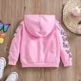 thumbnail image 4 of GYRATEDREAM Girls Hooded Jacket Butterfly Zip Coat Little Girls Jacket Lightweight Adorable Outerwear For Spring & Autumn for 18-24M Pink, 4 of 8