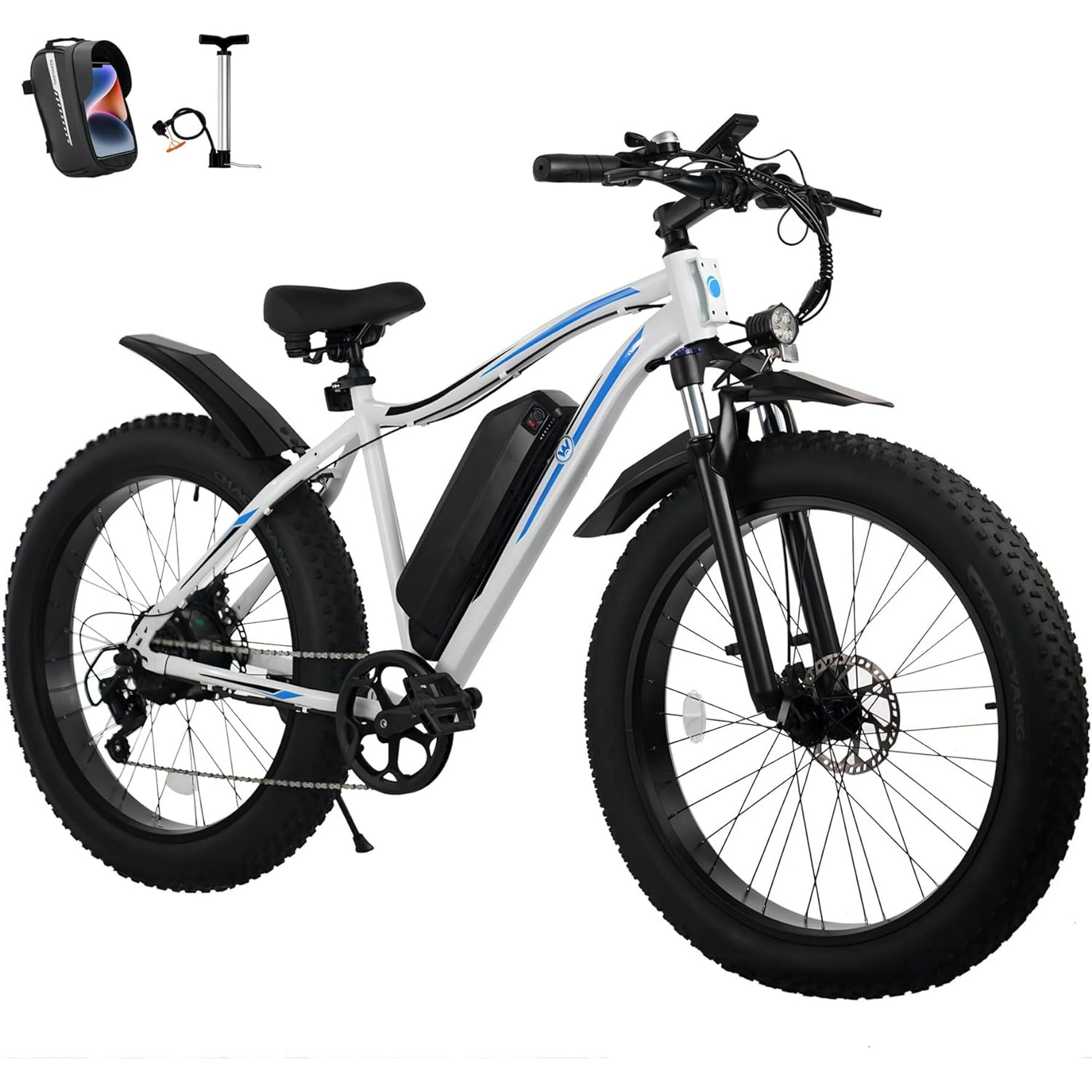 Cinverter Velo Electrique a Pneus Larges 26 Pouces X 4.0 Pouces Moteur 500W Batterie Amovible 48V 696Wh Autonomie Max 85km 32km h Velo de
