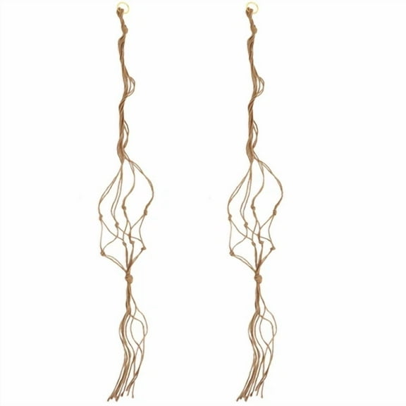 2 Pcs Plant Pot Hanging Basket Net Bag Balcony Planter Jute Hanger