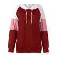 thumbnail image 5 of Tops for Women Trendy Ladies Polyester Shirts Turtleneck Ladies Women's Long Sleeve Athletic Shirt Thermal Layer Shirt Women Long Sleeved V Neck Pretty Clothes Corduroy Tops T Patch Red XL, 5 of 5