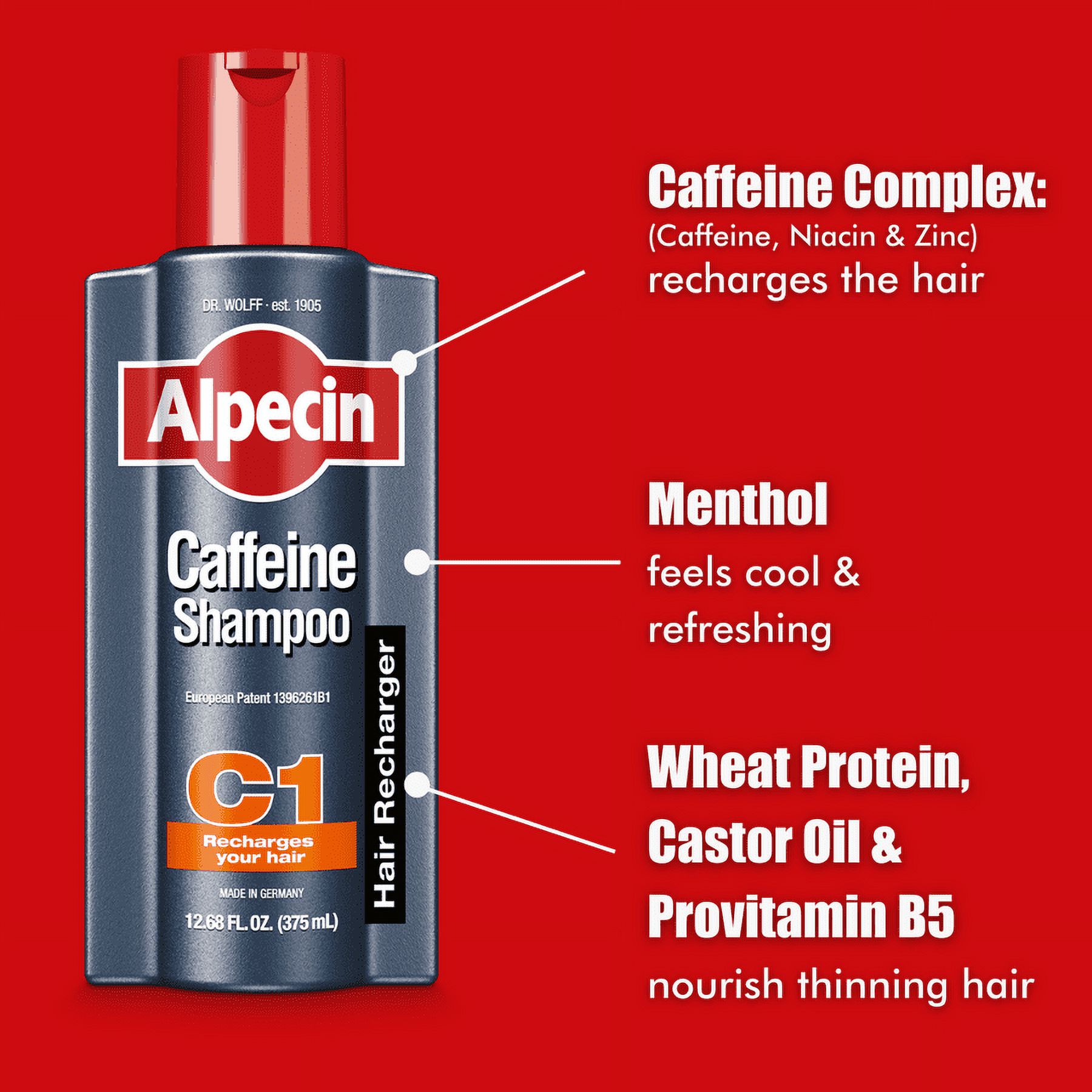 Alpecin Caffeine Shampoo C1 - Cleanses the Scalp to Promote Natural Hair Growth - image 3 of 5