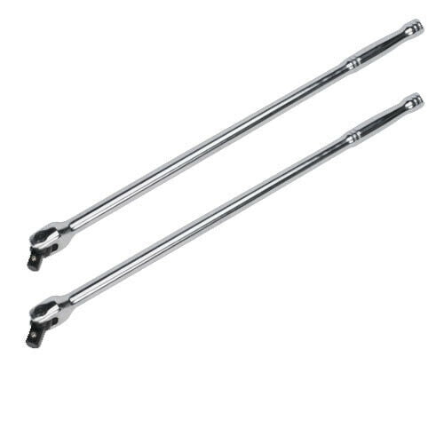 2Pcs 15" Breaker Bar 1/2 & 3/8 Drive Long Handle Flex r15" Breaker Bar 3/8" Drive Long Hand Tool