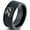 Black Flat Tungsten, variant on Tungsten Hissing Snake Python Serpent Band Ring 9mm Men Women Comfort Fit Black Flat Cut Brushed Polished