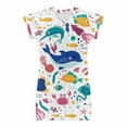 thumbnail image 1 of Robes pour Adolescents Manches Courtes Col Rond Imprimé Animal Été Mode Décontractée Robe Blanche 10-11 Ans, 1 of 4