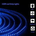 thumbnail image 6 of Ainfox 32.8 ft LED Strip Lights,SMD5050 LEDs Waterproof 16 Colors Changing RGB Rope Light with Remote for Outdoor & Indoor, 6 of 9