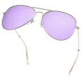 thumbnail image 1 of Wekity Classic Polarized Aviator Sunglasses Uv Mirror Glass Metal Retro Shades(purple), aviator sunglasses., 1 of 3