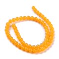 thumbnail image 2 of 1Strand Natural White Jade Beads Round Dyed Orange 6mm Hole: 1mm about 58~61pcs/strand 37.5~38.5cm, 2 of 3