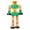 Green, variant on wooden robot toys