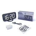 thumbnail image 2 of Home LED Clock, No Frills Simple Operation, Large Night Light, Loud Alarm, Snooze, Full Range Brightness Dimmer, Big White Digit Display, Black, 2 of 10