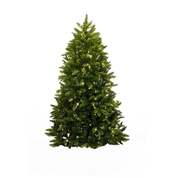 Tree Forest Natural Spruce - 8 Ft Artificial Christmas Tree LED Lights ...