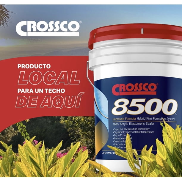 Crossco 8500, 2 in 1 Roof Sealer 100% Acrylic Elastomeric Adhesive