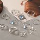 thumbnail image 2 of EeaseMX 11 piezas de anillos de articulación retro, anillos de dedo creativos, joyas elegantes para los dedos, 2 of 8