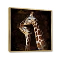thumbnail image 3 of Close UP Of Two Giraffes Kissing I 36 in x 36 in Framed Photography Canvas Art Print, by Designart, 3 of 5