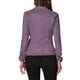 thumbnail image 3 of Blazer Casual de Manga Larga con Botones de Ante Sintético para Mujer Inspire Chic, Abierto al Frente, con Cinta Ajustable, Color Gris Púrpura, 3 of 4