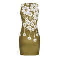 thumbnail image 4 of SMihono Robe d'Été Grande Taille pour Femmes 2023 Mode Décontractée d'Été Sans Manches Coupe Ajustée Imprimée Col Rond Robe, 4 of 5