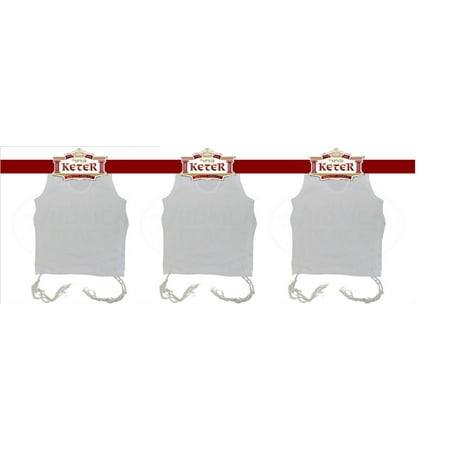 

PerfTzit Undershirt Tzitzis Keter Size 26 Sefardi Meyuchad for X-Large - 3 Pack